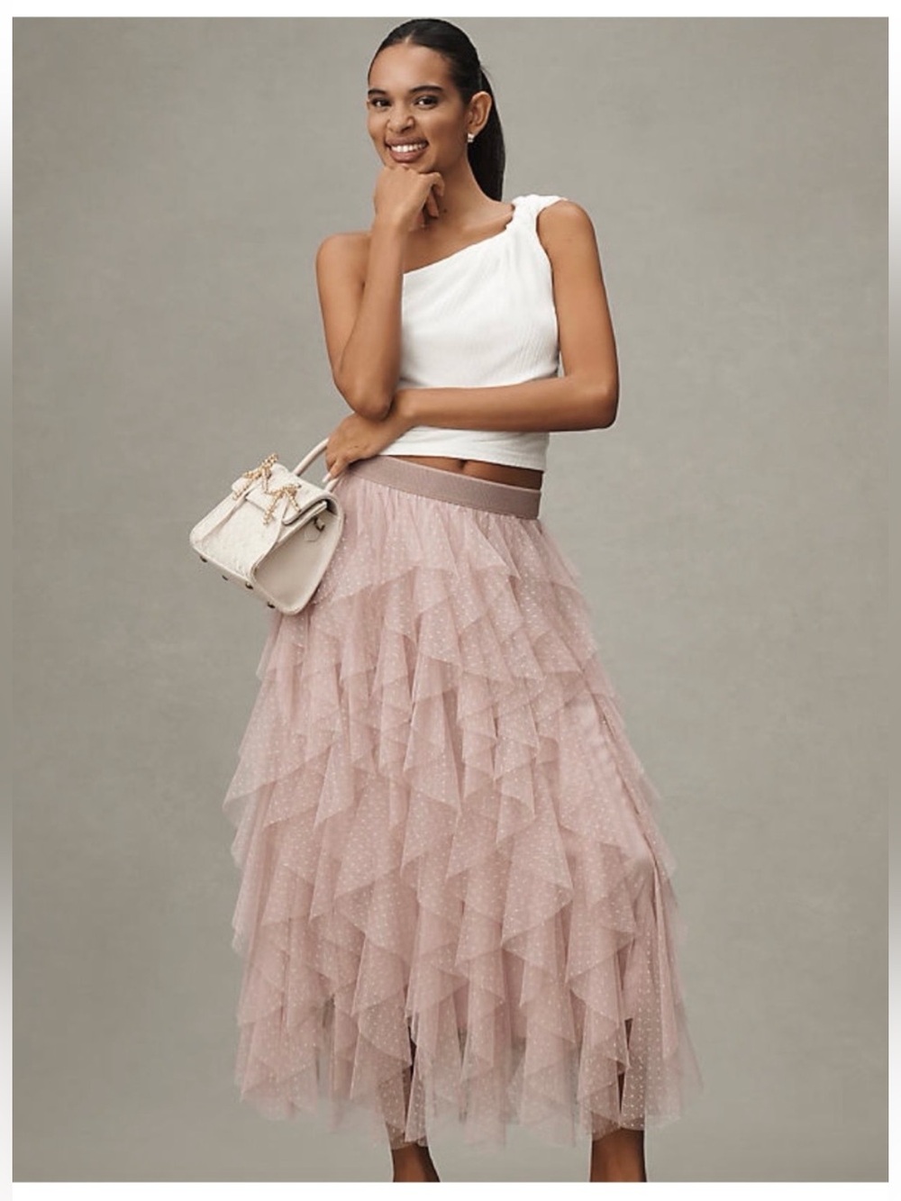 NWT Anthropologie Aline Tulle Maxi Skirt